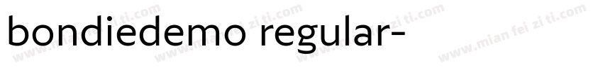 bondiedemo regular字体转换